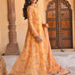 Janasya Women's Yellow Georgette Floral Print Kurta With Flared Palazzo And Dupatta | Swadesiicart