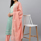 Janasya Women's Green Poly Silk Embroidered Kurta With Pant And Dupatta | Swadesiicart