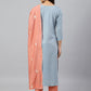 Janasya Women's Grey Poly Silk Floral Embroidery Kurta With Pant And Dupatta | Swadesiicart