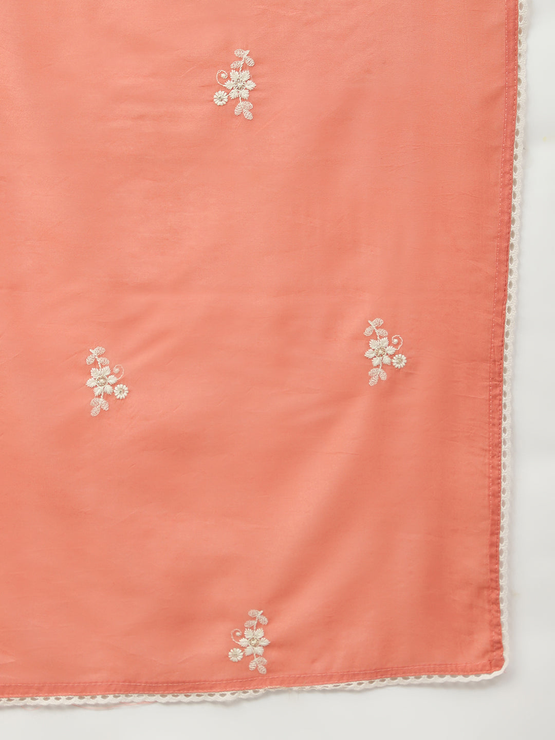 Janasya Women's Grey Poly Silk Floral Embroidery Kurta With Pant And Dupatta | Swadesiicart