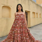 Janasya Women's Red Cotton Floral Print Tiered Western Dress | Swadesiicart