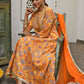 Janasya Women's Mustard Cotton Embroidered Kurta With Palazzo And Dupatta | Swadesiicart