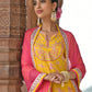 Janasya Women's Yellow Cotton Embroidered Kurta With Palazzo And Dupatta | Swadesiicart