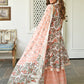 Janasya Women's White Cotton Floral Block Print Kurta With Sharara And Dupatta | Swadesiicart