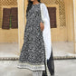 Janasya Women's Black Cotton Floral Print Kurta With Palazzo And Dupatta | Swadesiicart