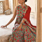 Janasya Women's Sea Green Cotton Floral Block Print Kurta With Pant And Dupatta | Swadesiicart