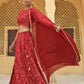 Janasya Women's Maroon Rayon Ethnic Motifs Foil Print Lehenga Choli With Dupatta | Swadesiicart