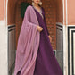 Janasya Women's Wine Georgette Solid Kurta With Dupatta | Swadesiicart