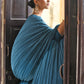 Janasya Women's Teal Blue Chinon Embroidered Kurta With Skirt And Dupatta | Swadesiicart