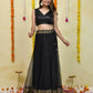 Amodini Designer Studio Black Sequined Sleeveless Blouse