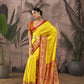 Vishnu Weaves Women's Yellow Paithani Silk Saree with Blouse - Swadesiicart
