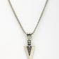 NVR Men's Silver-Plated Arrow-Shaped Pendant With Chain - Swadesiicart