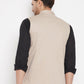 Even Apparels Cream Merino Men Woven Nehru Jacket BF715 | Swadesiicart
