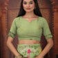 Shree Shyam Fashion Linen Cotton Green Saree