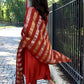 The52 Orange Women's Gorgeous Embroidered work Chanderi Fabric Straight Kurta, Pant and Dupatta Set - Swadesiicart