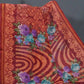 Shades Of Peppy Red Floral Design Semi Chanderi Saree By Gayathri Reddy Designer Studio | Swadesiicart