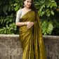 Mehndi Silk Blend Ethnic Motifs Saree with Unstitched Blouse - Hiral Fashion | Swadesiicart