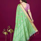 Lorenvalley Fashion Parotgreen Patola Silk Woven Design Zari Meenakari Weaving Saree - Swadesiicart