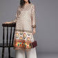 Ahalyaa Women's Traditional wear Kurta - Nude | Swadesiicart