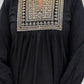 Juniper Women's Black Ethnic Motif Printed Tunic & Dhoti Pant Co-Ord Set For With Zari Embroidery - Swadesiicart