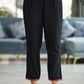 Juniper Women's Black Thread Embroidered Liva Rayon Tunic Pant Set With Mirror Work & Buttons - Swadesiicart