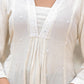 Juniper Off-White Solid Kurta With Mirror Work - Swadesiicart