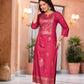 Juniper Women's Maroon Ethnic Motif Printed Cotton Kurta - Swadesiicart