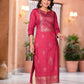 Juniper Women's Maroon Ethnic Motif Printed Cotton Kurta - Swadesiicart