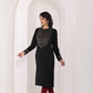 Juniper Women's Black Ethnic Motif Printed Cotton Winter Wear Kurta - Swadesiicart