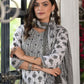 Juniper Women's Black Ethnic Motif Printed Cotton Kurta, Pant And Dupatta Set With Mirror & Thread Work - Swadesiicart