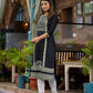 Juniper Women's Black Ethnic Motif Printed Rayon KurtaWith Straight Hemline And Buttons - Swadesiicart