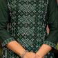 Juniper Women's Green Ethnic Motif Printed Round NeckRayon Kurta With Straight Hemline - Swadesiicart