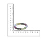 Red Carnelian, Amathyst Multicoloured Brown and Black Round crystal Beads Elastic Bracelet - Ruby Raang | Swadesiicart