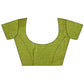 Joban Fashion Light Green Banarasi Soft Lichi Silk Checks & Woven Saree | Swadesiicart