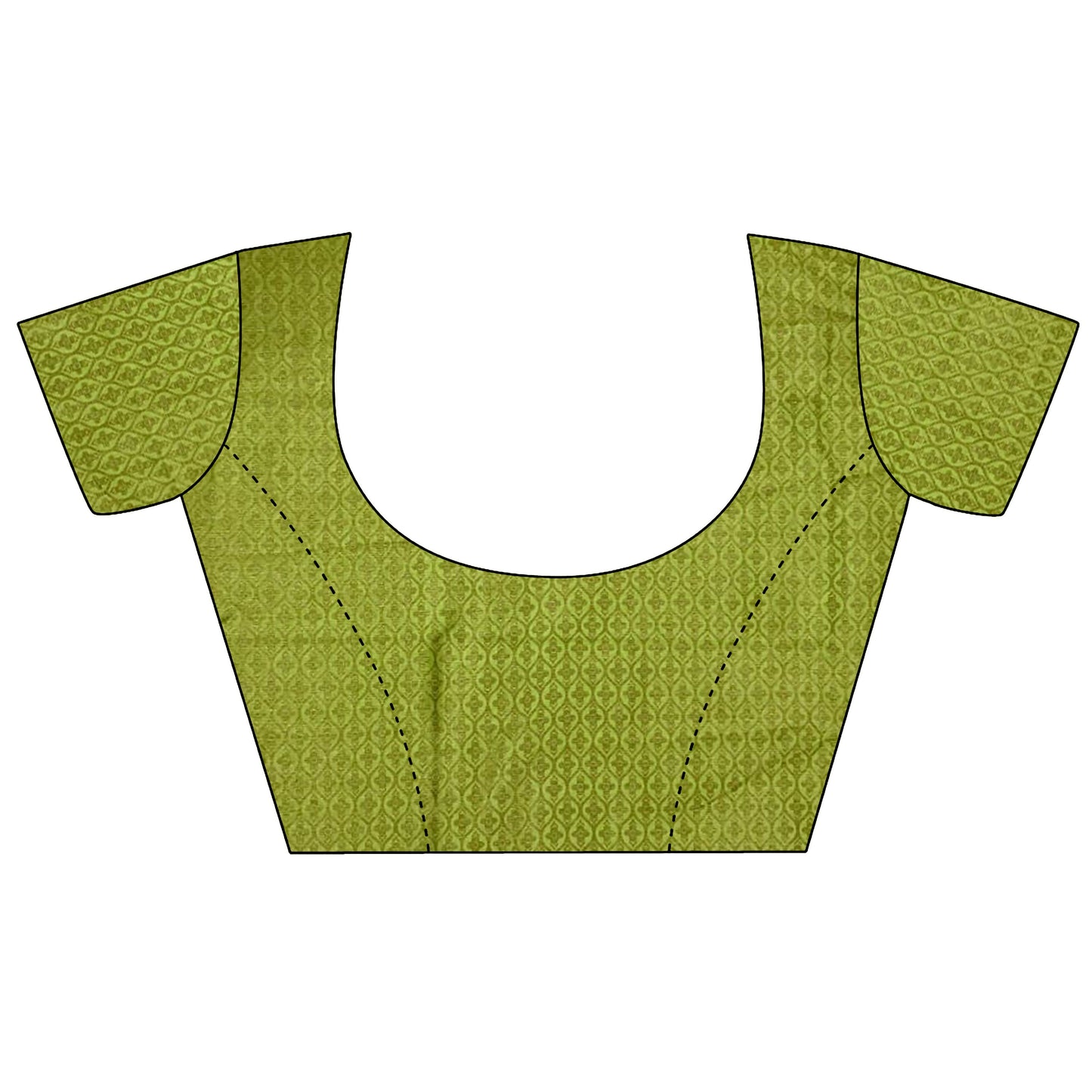 Joban Fashion Light Green Banarasi Soft Lichi Silk Checks & Woven Saree | Swadesiicart