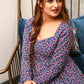 Jyoti Fashion Women's Navy Blue Heavy Digital Printed Cotton Silk Anarkali Dress | Swadesiicart