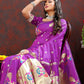Lorenvalley Fashion Wine Soft Paithani Silk Woven Design Gold Zari Meenakari Weaving Saree - Swadesiicart