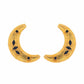 Nuyug 22K Gold-Plated Stone Studded Crescent Shaped Stud Earrings | Swadesiicart