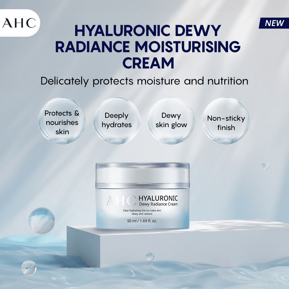 AHC Hyaluronic Dewy Radiance Face Moisturizer Cream - Korean skincare | Swadesiicart