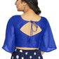 Aastha Fashion Women's Women's Royal Blue Art Silk Umbrella Sleeves Readymade Blouse