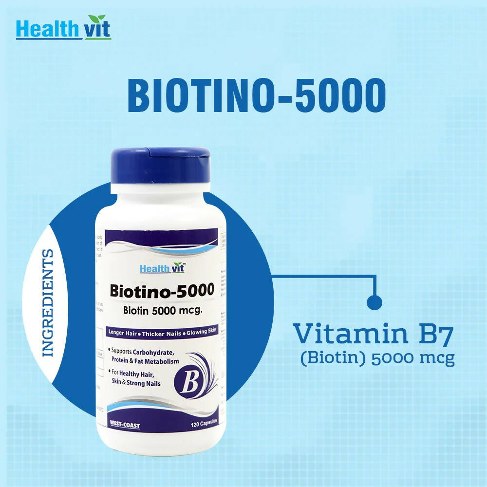 Healthvit Biotino-5000 Capsules | Swadesiicart