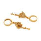 Ruby Raang Gold Loop Heart Earrings | Swadesiicart