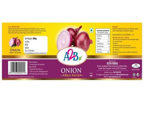 A2B - Adyar Ananda Bhavan Onion Rice Paste - Swadesiicart