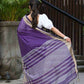 Beatitude Violet Cotton Handloom Saree