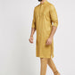 Ethnic India Yellow Men's Kurta Abstract Polyester | Swadesiicart