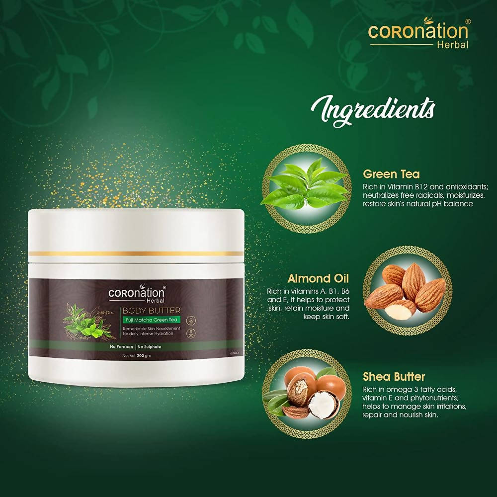 Coronation Herbal Fuji Matcha Green Tea Body Butter | Swadesiicart