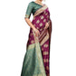 Vamika Ethnic Fire Purple Weaving Banarasi Jacquard Saree | Swadesiicart