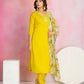 Ethnic Festive Wear Viscose Chanderi Yellow Stitched Suit With Dupatta - Tanisha | Swadesiicart