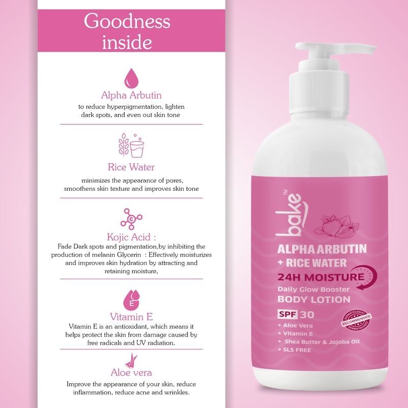 Bake Alpha Arbutin Body Lotion SPF 30 | Swadesiicart
