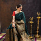 DEIANA'S Beautiful Designer Golden zari Soft Lichi Silk Saree - Green - Swadesiicart